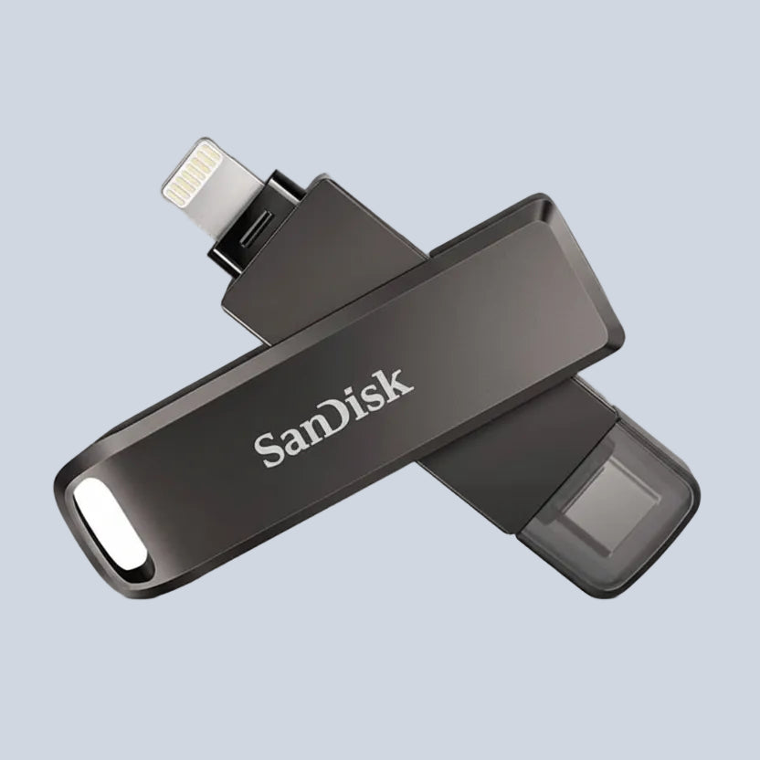 SanDisk 64GB iXpand Flash Drive Luxe power bank product photo