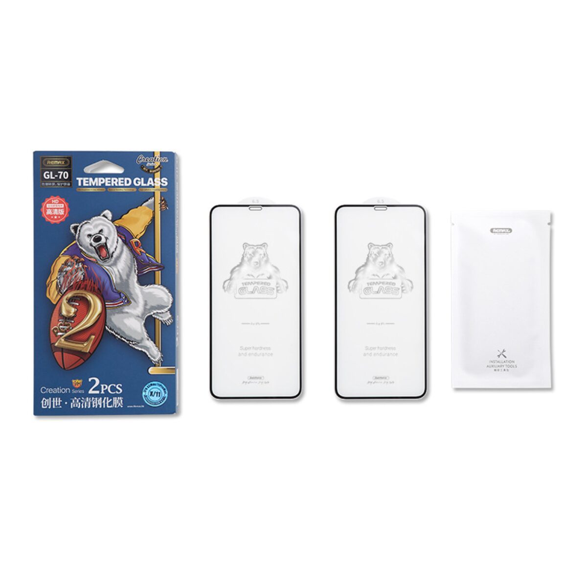 Remax iPhone 14 Plus 13 Promax 2 pcs Tempered Glass Creation Series 2 PCS