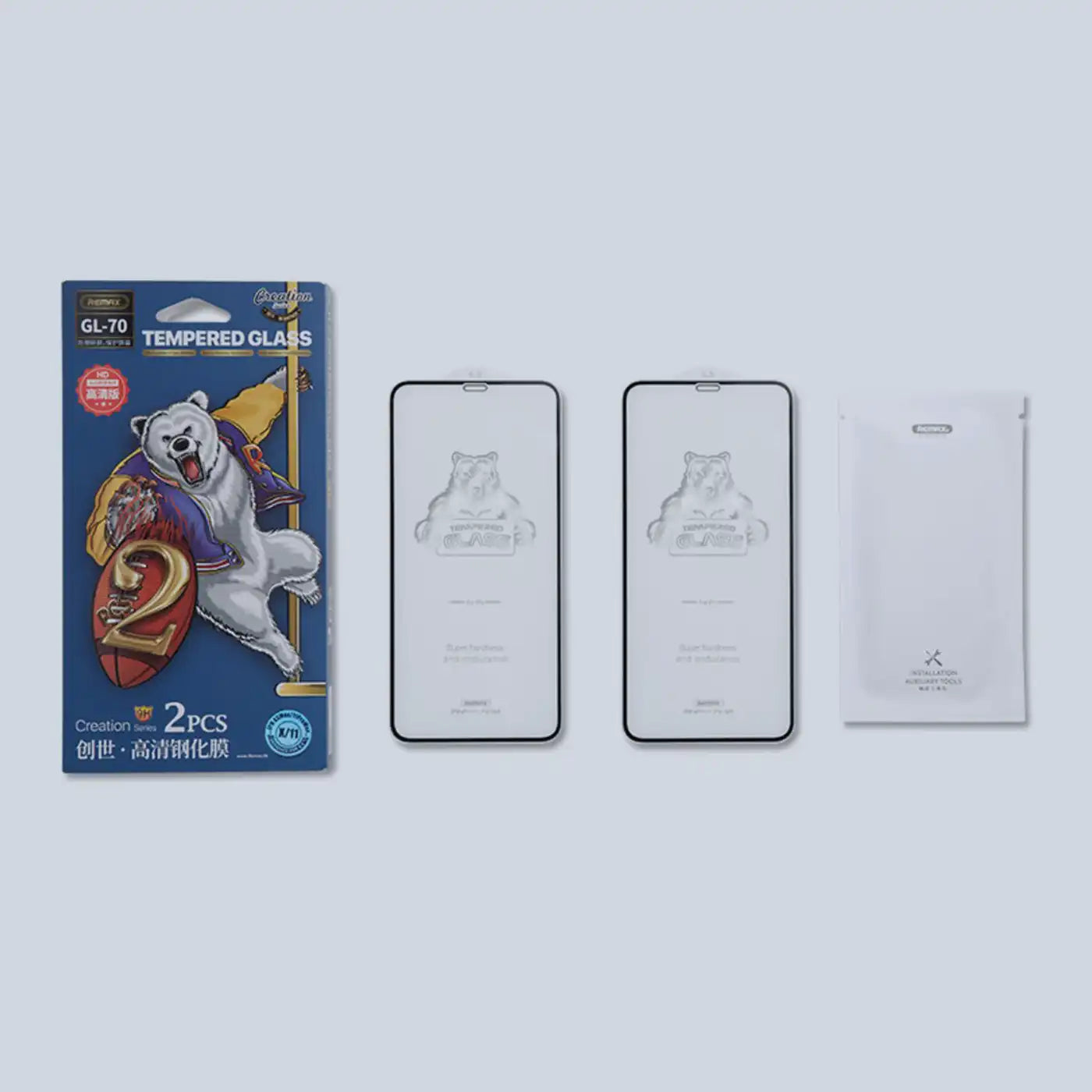Remax iPhone 14 Plus/ 13 Promax 2 pcs Tempered Glass Creation Series 2 PCS