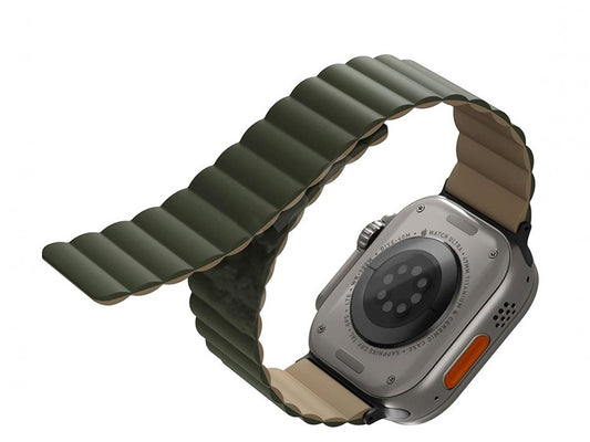 Uniq Revix Reversible Magnetic Strap for Apple Watch 42 44 45 Ultra 49mm Green