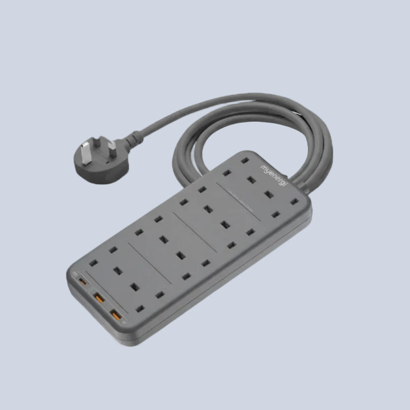 Momax OnePlug 8-Outlet USB Power Strip Grey