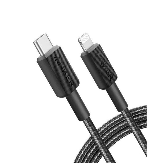 Anker 322 USB-C to Lightning Cable 0 9m Braided Black