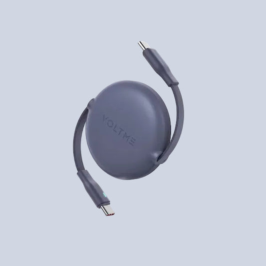 Voltme Powerlink YoYo Retractable Type-C to Type-C Cable - 60W PD 1M - Navy Blue