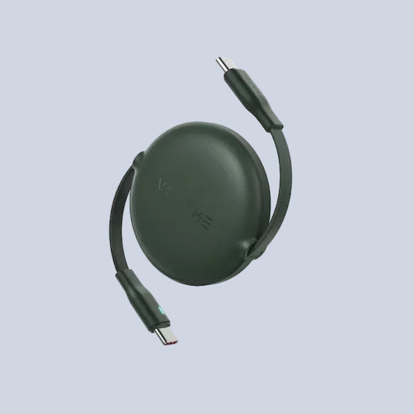 Voltme Powerlink YoYo Retractable Type-C to Type-C Cable - 60W PD 1M - Green