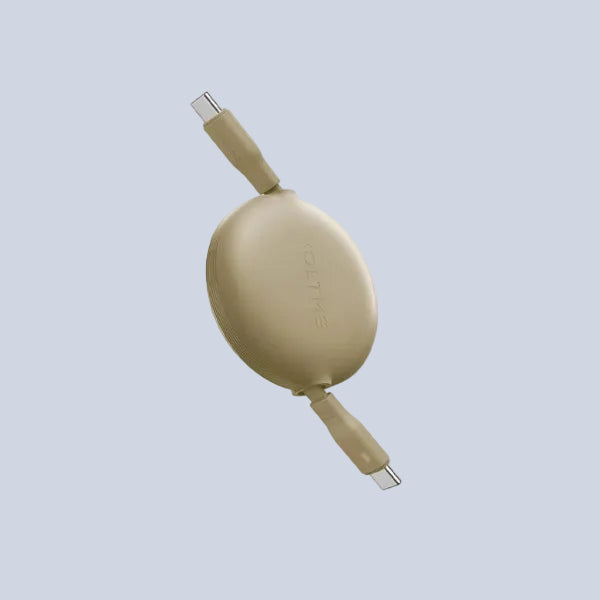 Voltme Powerlink YoYo Retractable Type-C to Type-C Cable - 60W PD 1M - Yellow