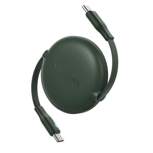 Voltme Powerlink YoYo Retractable Type-C to Type-C Cable - 100W PD 1M - Green