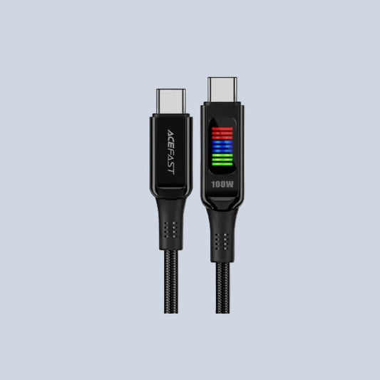 Acefast C7-03 USB-C 100W 1 2m cable with display - black