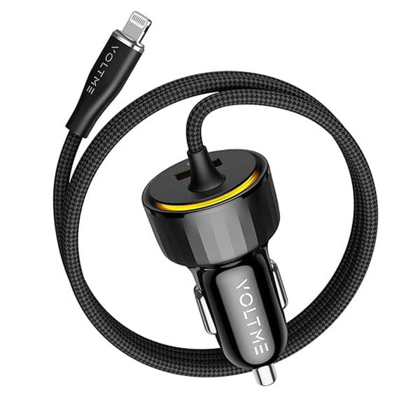 Voltme Cazo Series PD 49 5W Car Charger Built-in Lightning Cable iPhone Car