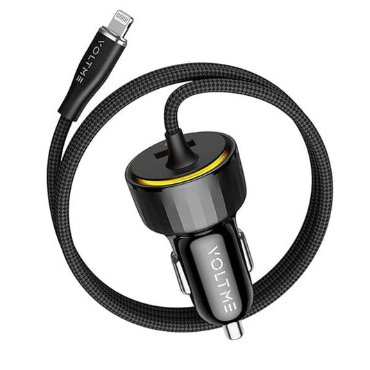 Voltme Cazo Series PD 49 5W Car Charger Built-in Lightning Cable iPhone Car