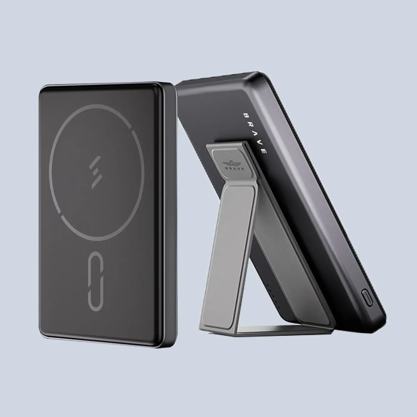 Brave Ultra Slim 10000mAh Magnetic Wireless Power Bank 15W Stand MagSafe product photo