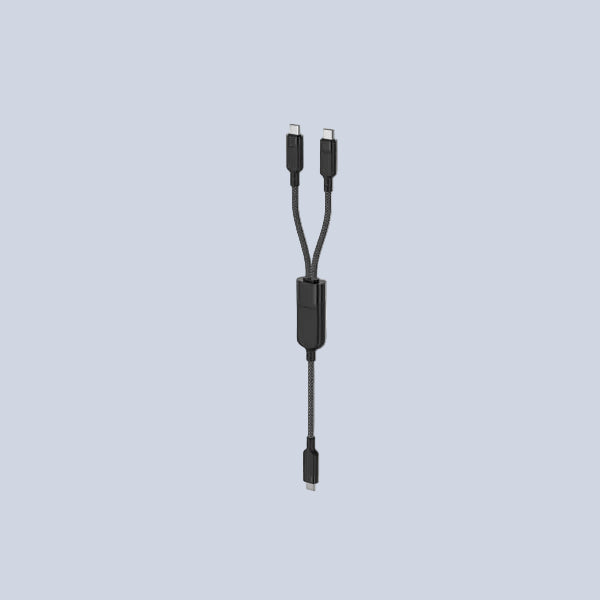 Acefast C5 USB-C - USB-C 2in1 100W 480Mb s cable - black product photo