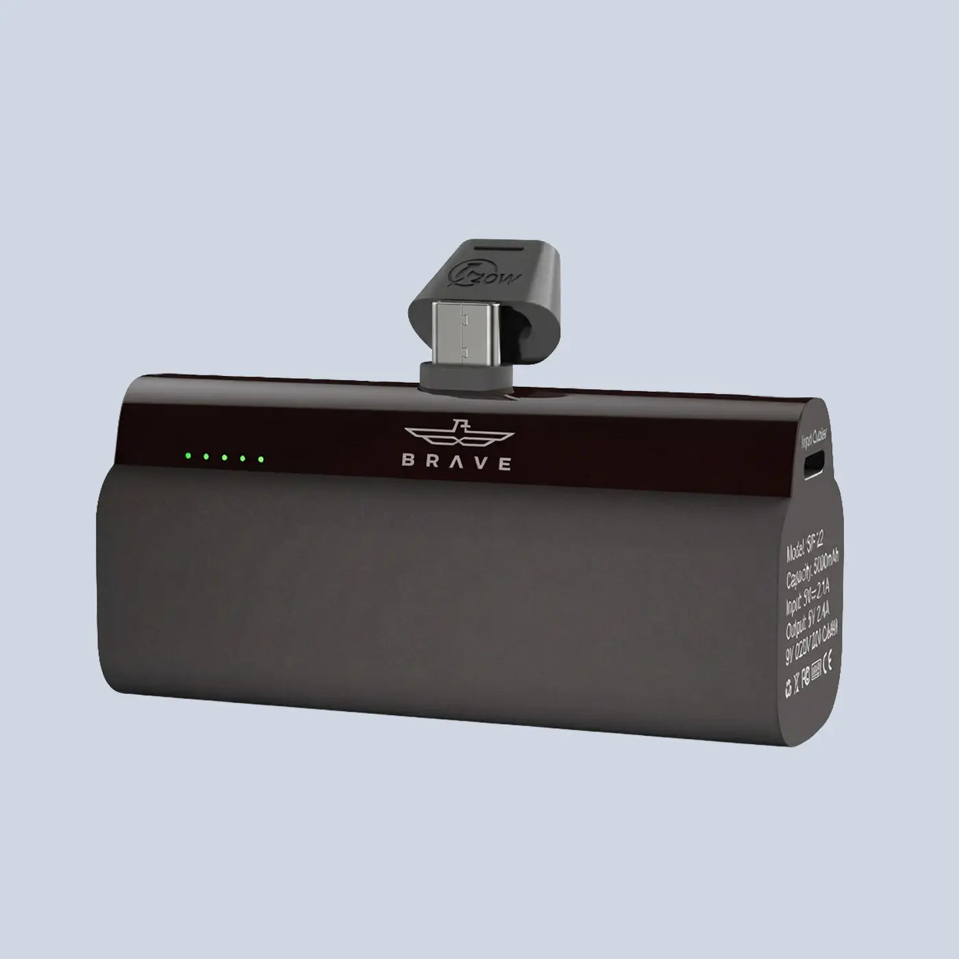 Brave Power Bank Plug On-L 5000mAh +20w Type-C Output product photo