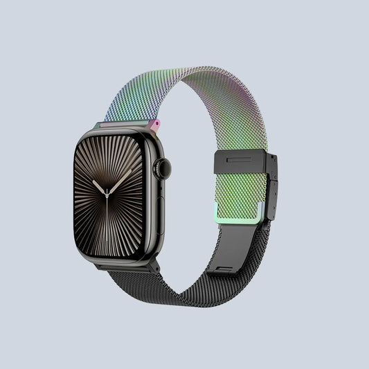 AmazingThing Omni Style Flip Watch Band Apple Watch Rainbow & Black product photo