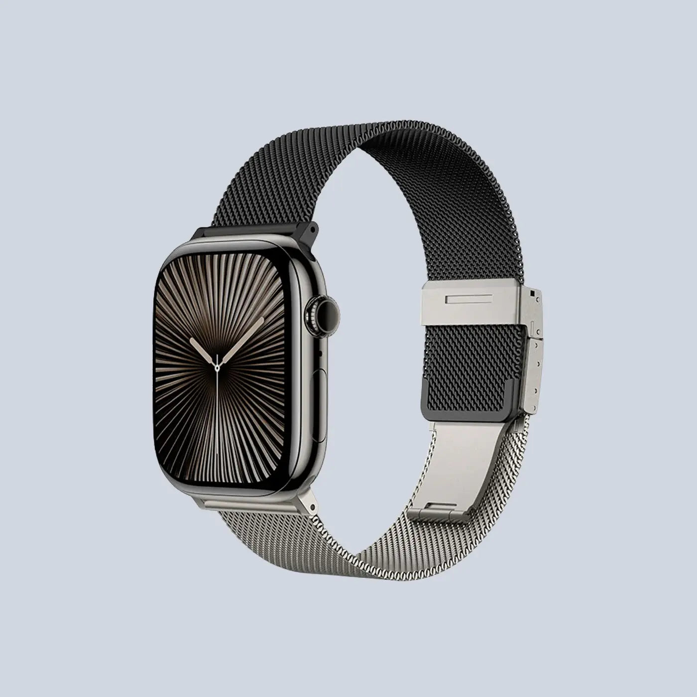 AmazingThing Apple Watch Strap 46m Omni StyleFlip Band- Silver Black product photo