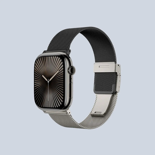 AmazingThing Apple Watch Strap 46m Omni StyleFlip Band- Silver Black product photo