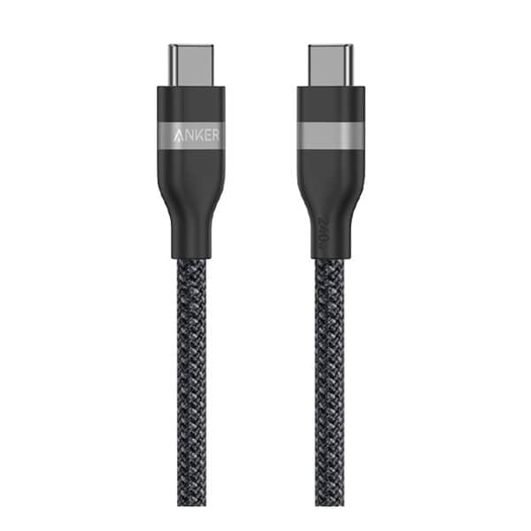 Anker USB-C to USB-C Cable 240W Upcycled-Braided 1 8m 6ft - Black product photo