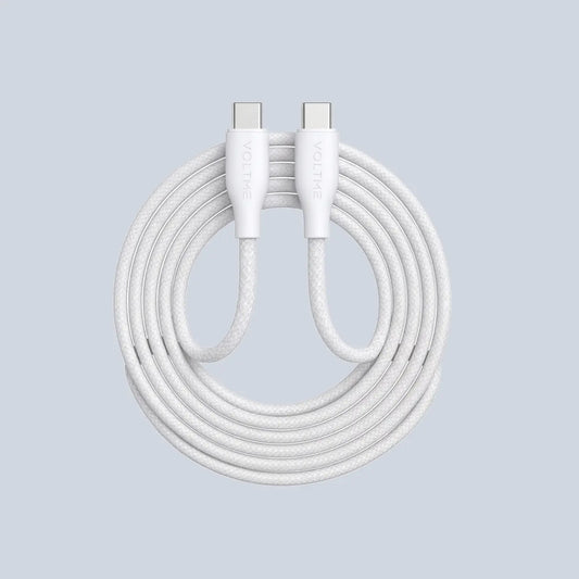 Voltme USB-C to USB-C PowerLink RUGG Fast Charge Cable 3A 60W- White product photo