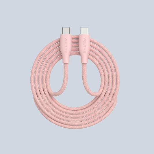 Voltme USB-C TO USB-C PowerLink RUGG Fast Charge Cable 3A 60W- Pink product photo