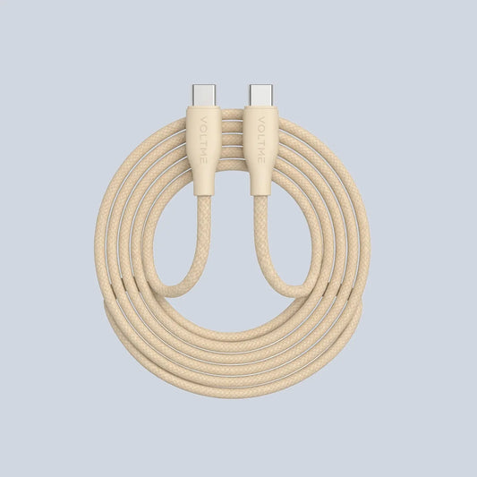 Voltme USB-C to USB-C PowerLink RUGG Fast Charge Cable 3A 60W -Beige product photo