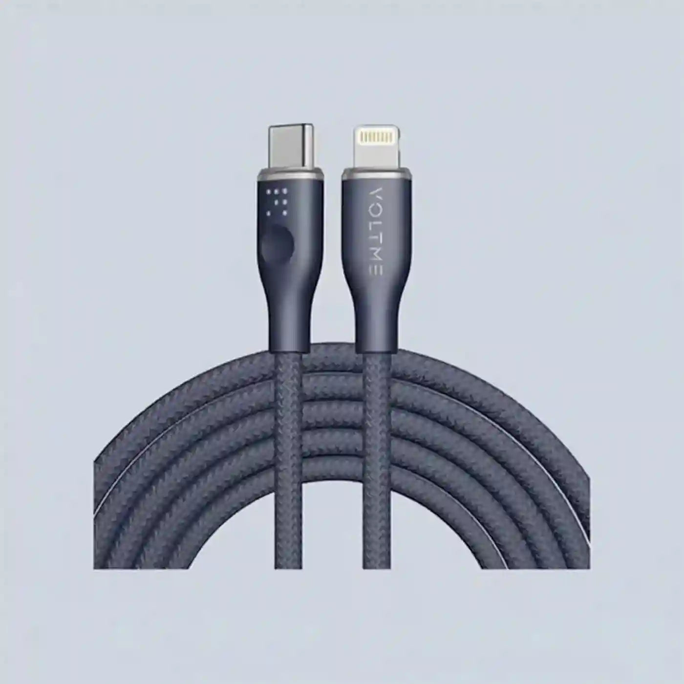 Voltme Powerlink Rugg Double Type C to Lightning 3A 1 2M Grey Blue product photo
