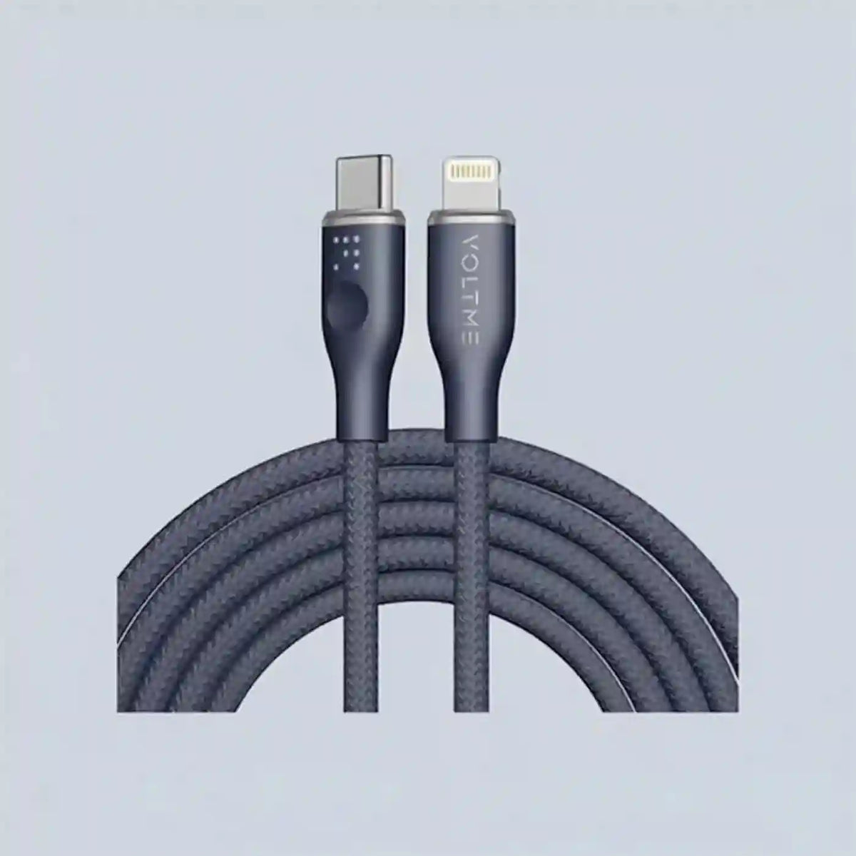 Voltme Powerlink Rugg Double Type C to Lightning 3A 1 2M Grey Blue product photo