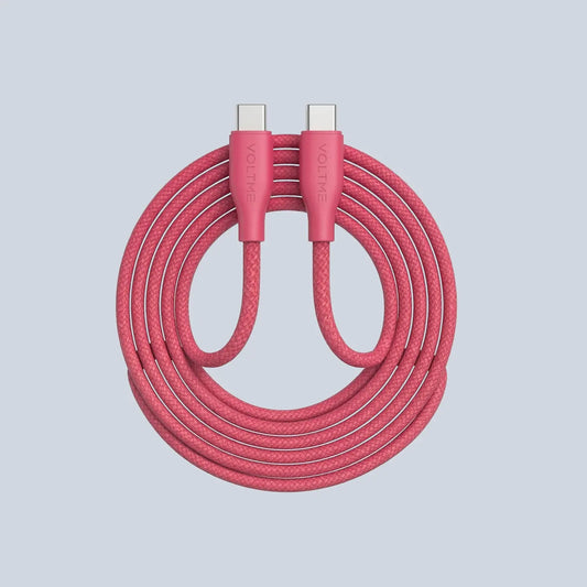 Voltme USB-C to iPhone PowerLink RUGG Fast Charge Cable 3A 30W - Pink product photo