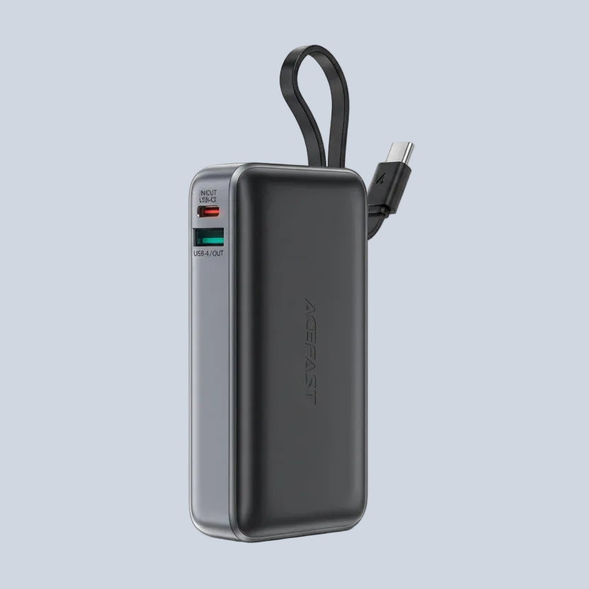 Acefast M7-10000 PD30W Power Bank with Cable Black product photo