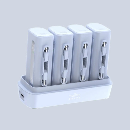 Brave 4-in-1 5000mAh Power Bank Station - Blue product photo
