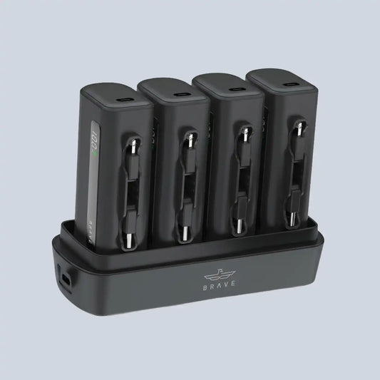 Brave 4-in-1 5000mAh Power Bank Station - Black product photo