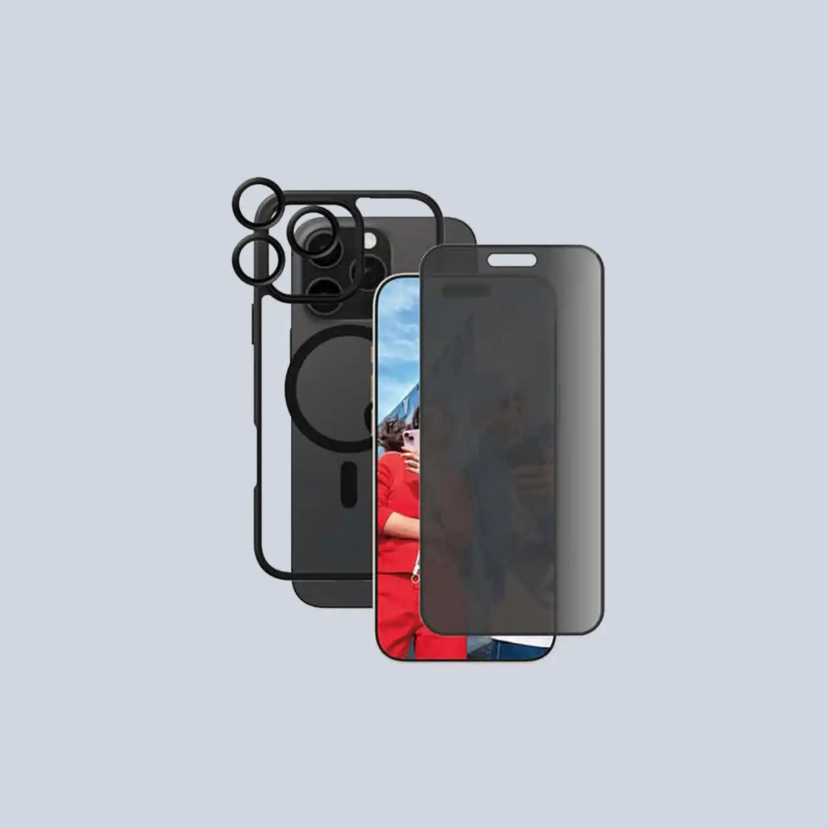 ⁦PanzerGlass iPhone 16 Pro Max CARE 3-in-1 Privacy Bundle⁩