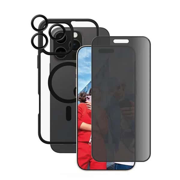 PanzerGlass iPhone 16 Pro CARE by Flagship 3-in-1 Privacy Bundle product photo