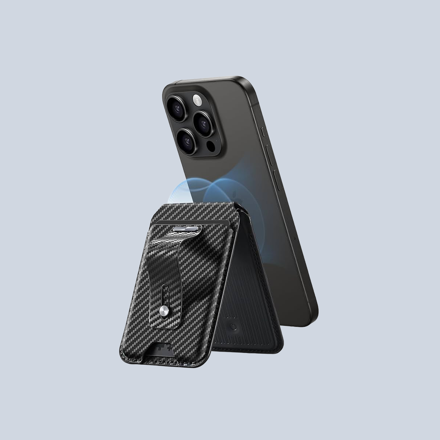 ESR Magsafe Grip Wallet Stand Halolock Black Carbon product photo