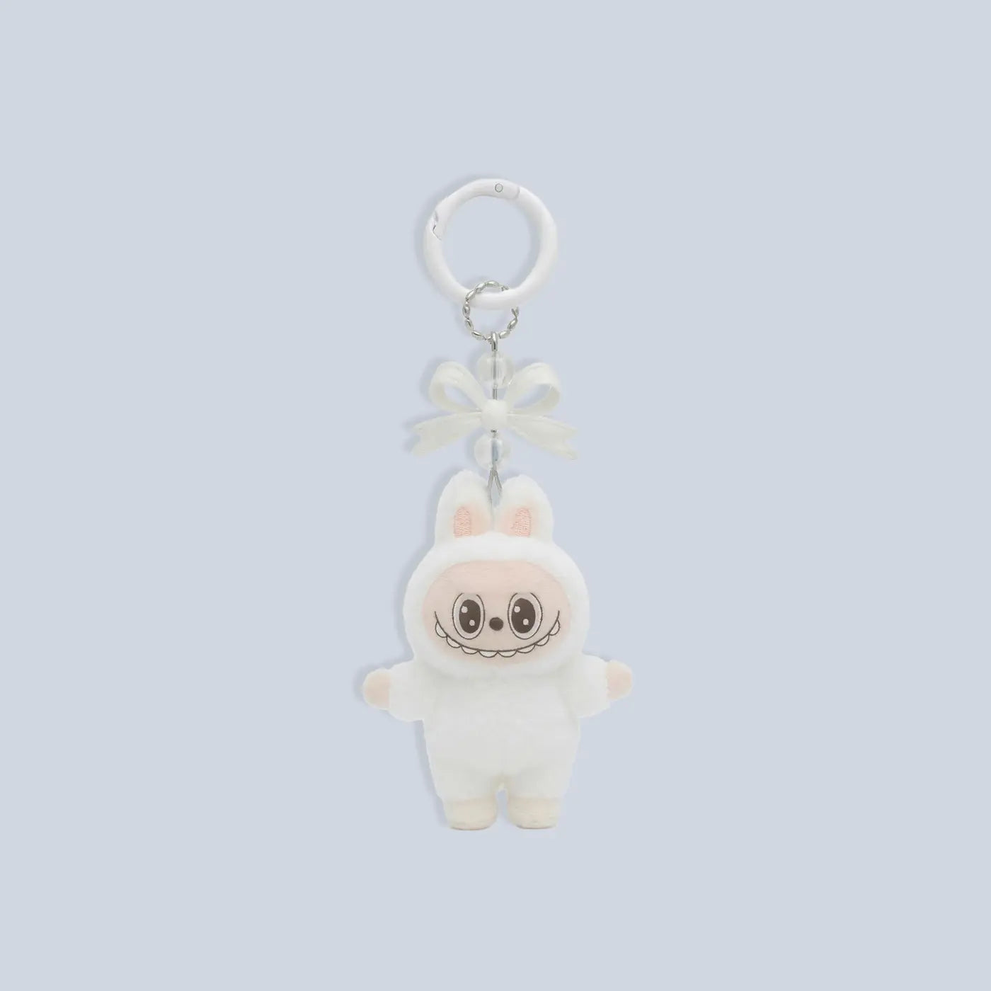 Small Labubu The Monsters Keychain-White