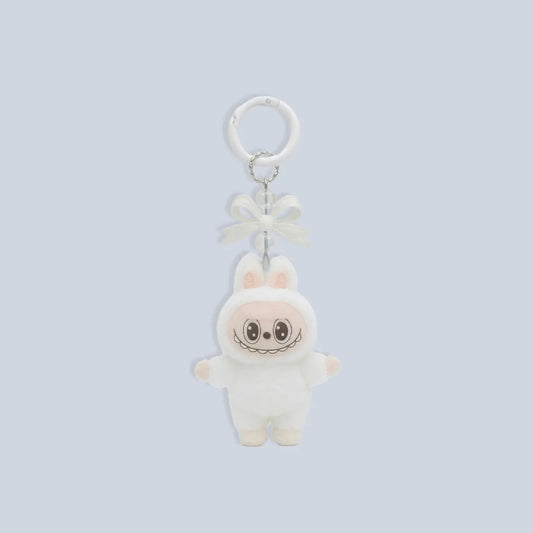 Small Labubu The Monsters Keychain-White