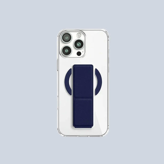 Case MagSafe iPhone 13 Promax Stand Case Foldable Wristband Grip -Clear product photo
