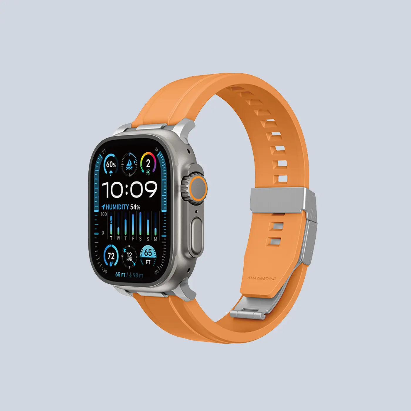 AmazingThing Apple Watch Series 10 Titan Chrono Strap -Orange product photo