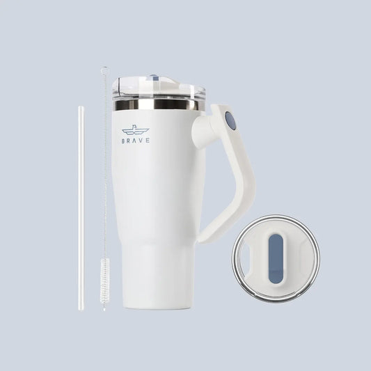 Brave Temp Guard Vacuum Insulated Travel Mug 950ml - White product photo