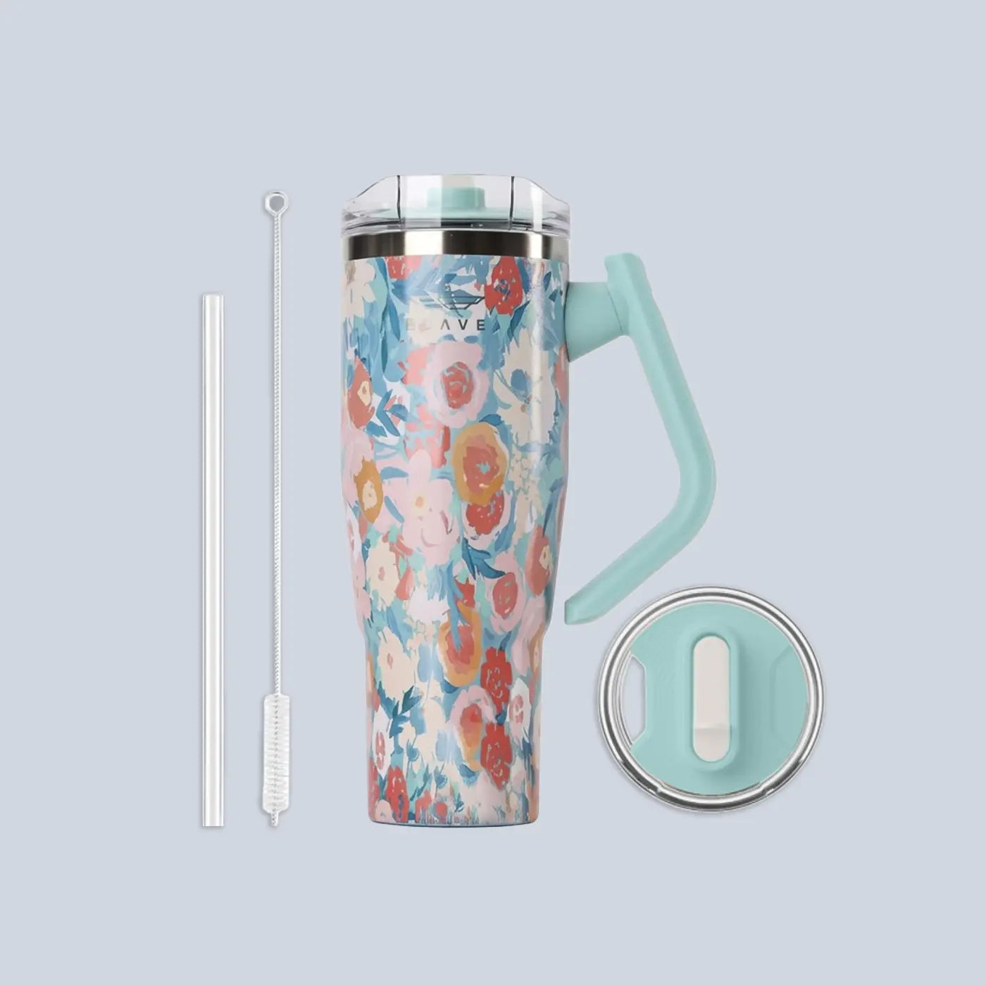 Brave Temp Guard Vacuum Insulated Travel Mug 1200ml - Green Rose product photo
