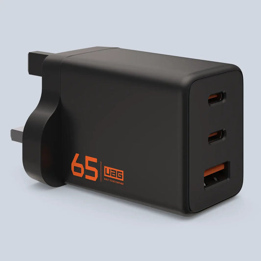 UAG Wall Charger SRGE 65W 3Port UK - Black product photo