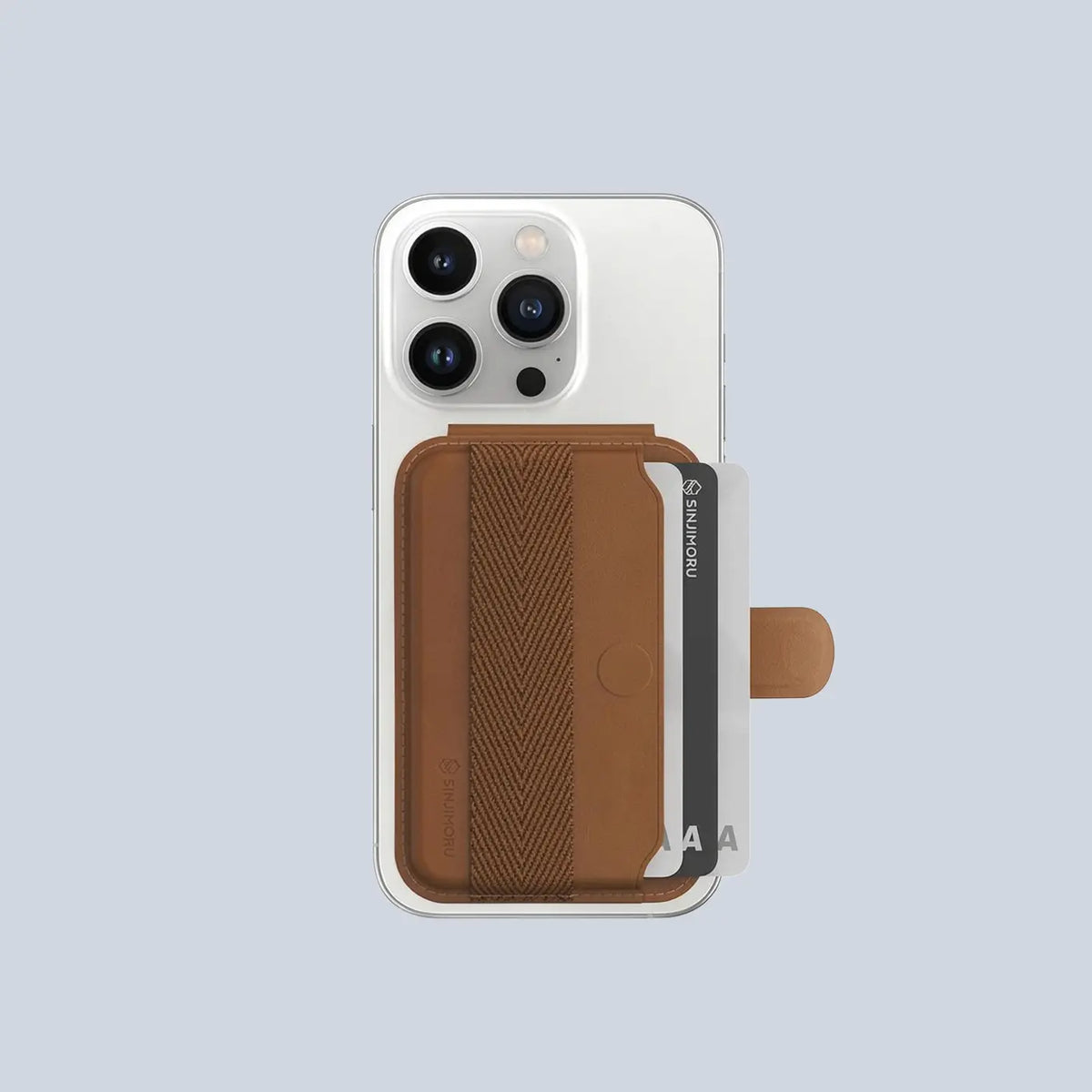 Sinjimoru M-Pull Tab Stand Magsafe Wallet Brown product photo