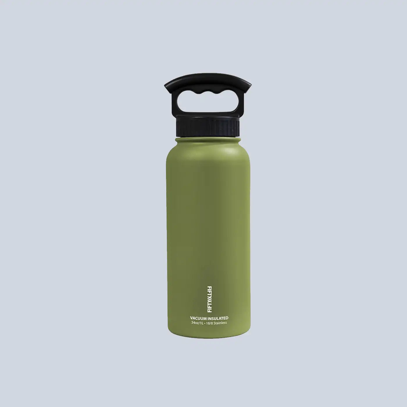 FiftyFifty 34oz - Olive Green Bottle-3 Finger Grip Cap product photo