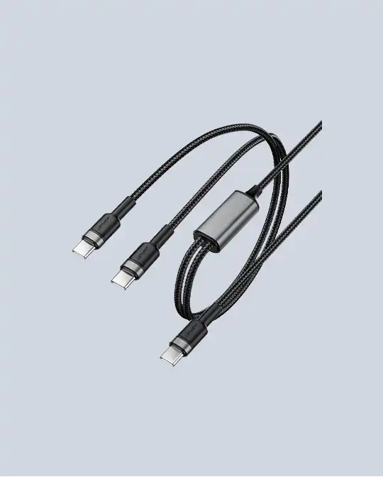 Acefast Charging Data Cable C22-02 USB-C to 2xUSB-C 100W 1 2M product photo