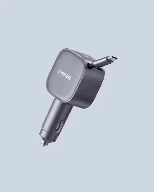 Anker Car Charger 75W Built-In Retrac C Cable Gray product photo