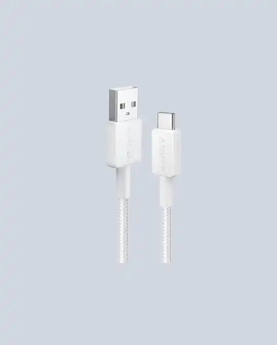 Anker USB to Type C 3ft Braided White PD Cable product photo