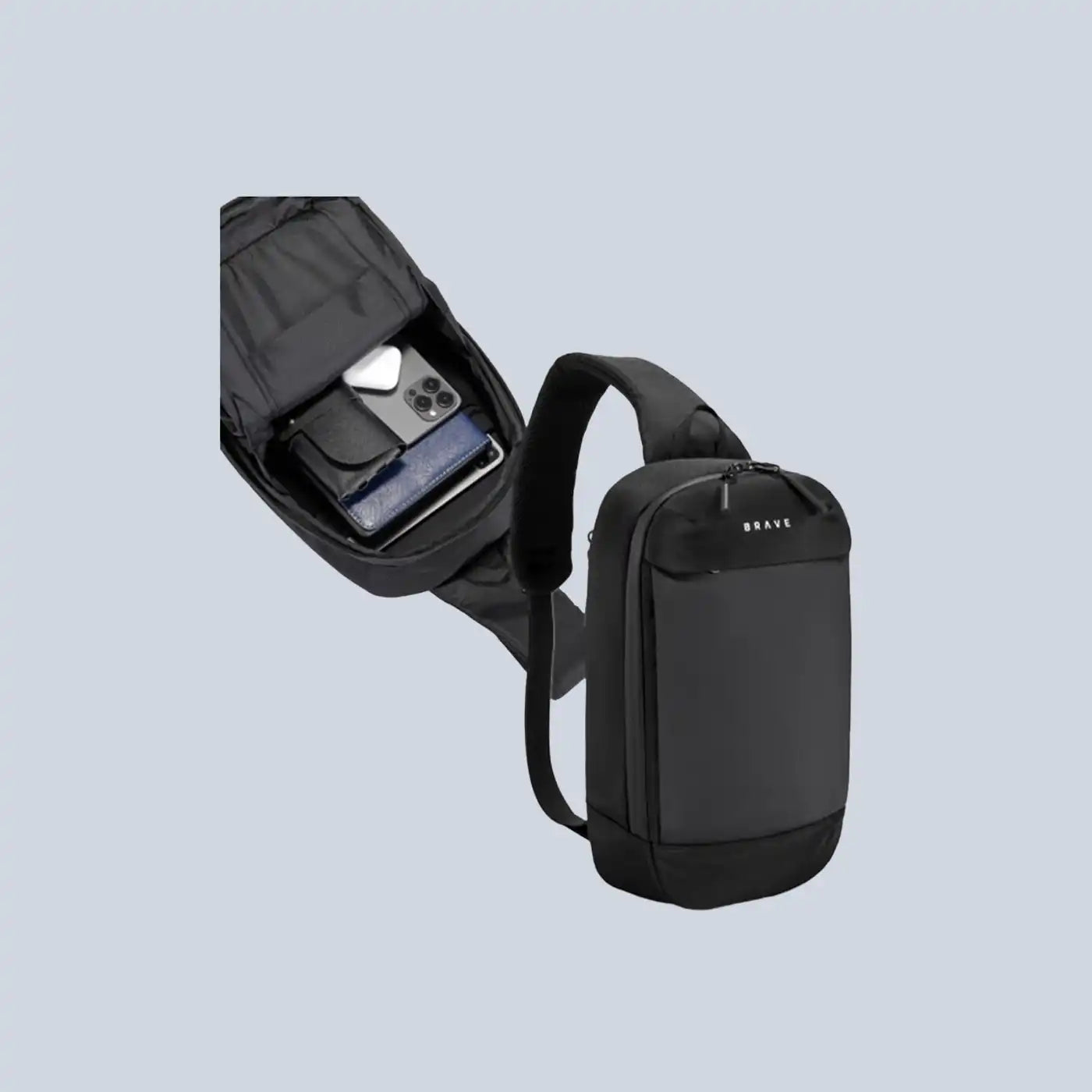 Brave BTP-07 Sling Bag Portable Gadget Storage for Travel - Black product photo