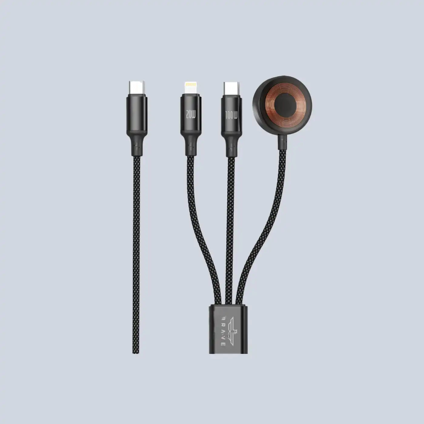 Brave BDC-53 Trivolt 3-in-1 Fast Charging Cable 100W product photo