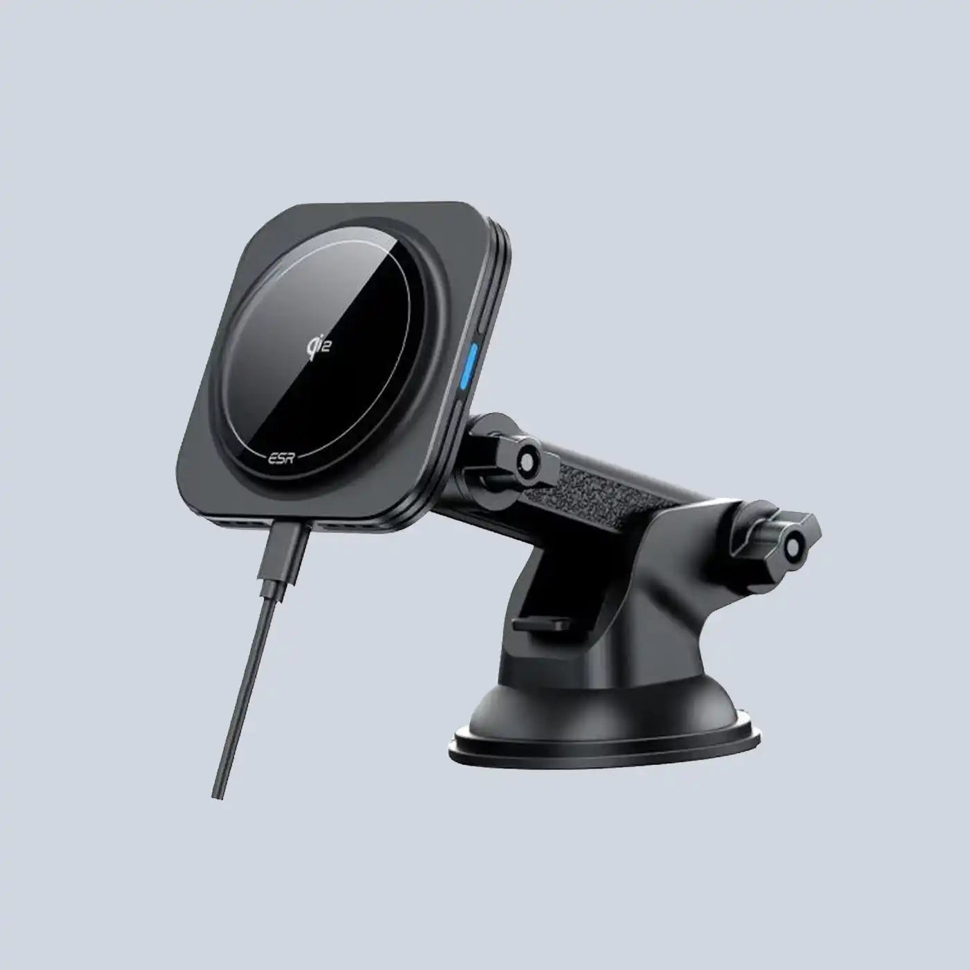 ESR Halolock Magnetic Magsafe Dashboard Car Mount Wireless Charger QI2 15W Black