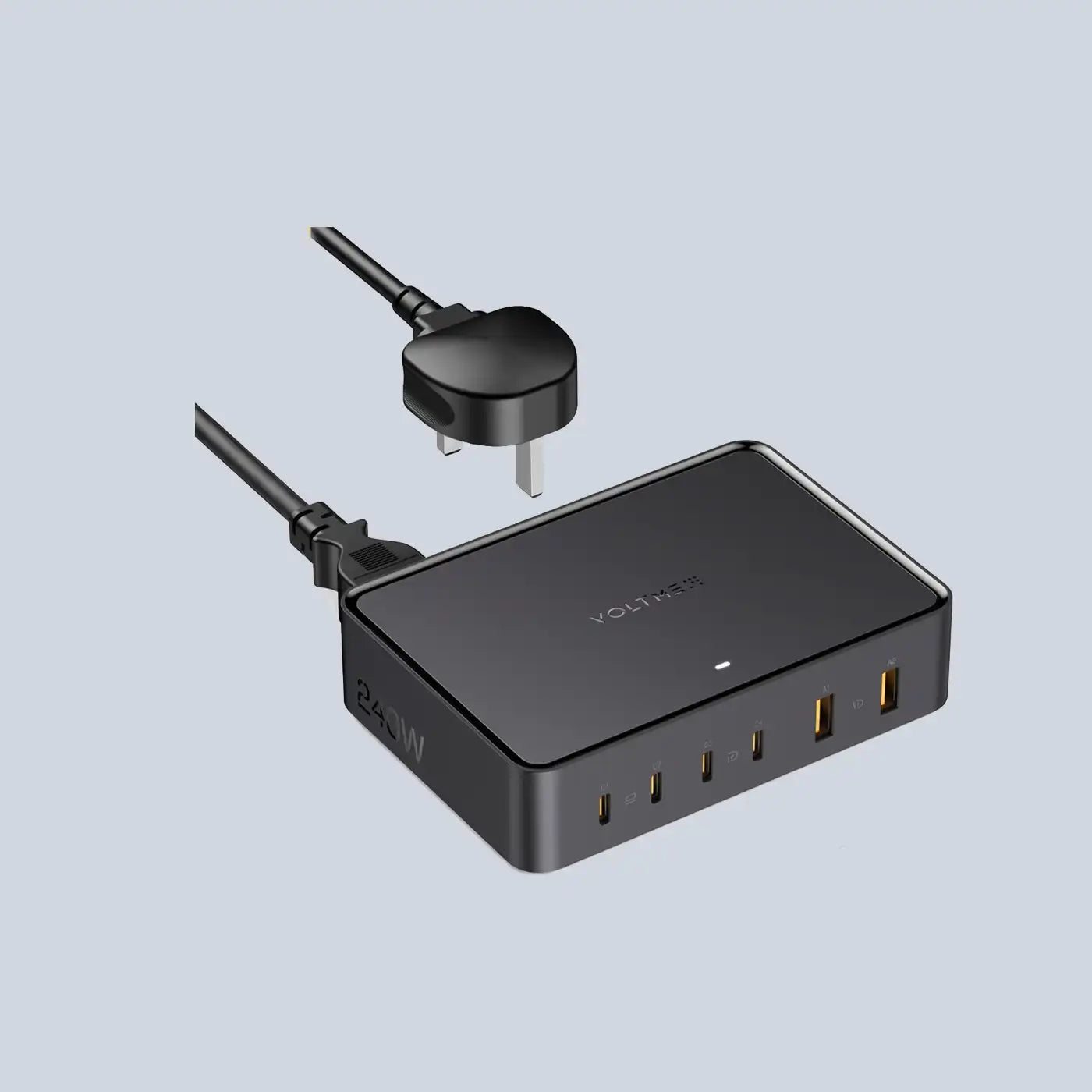 VOLTME Revo 240W 6-Port GaN Desktop Power Station Black product photo