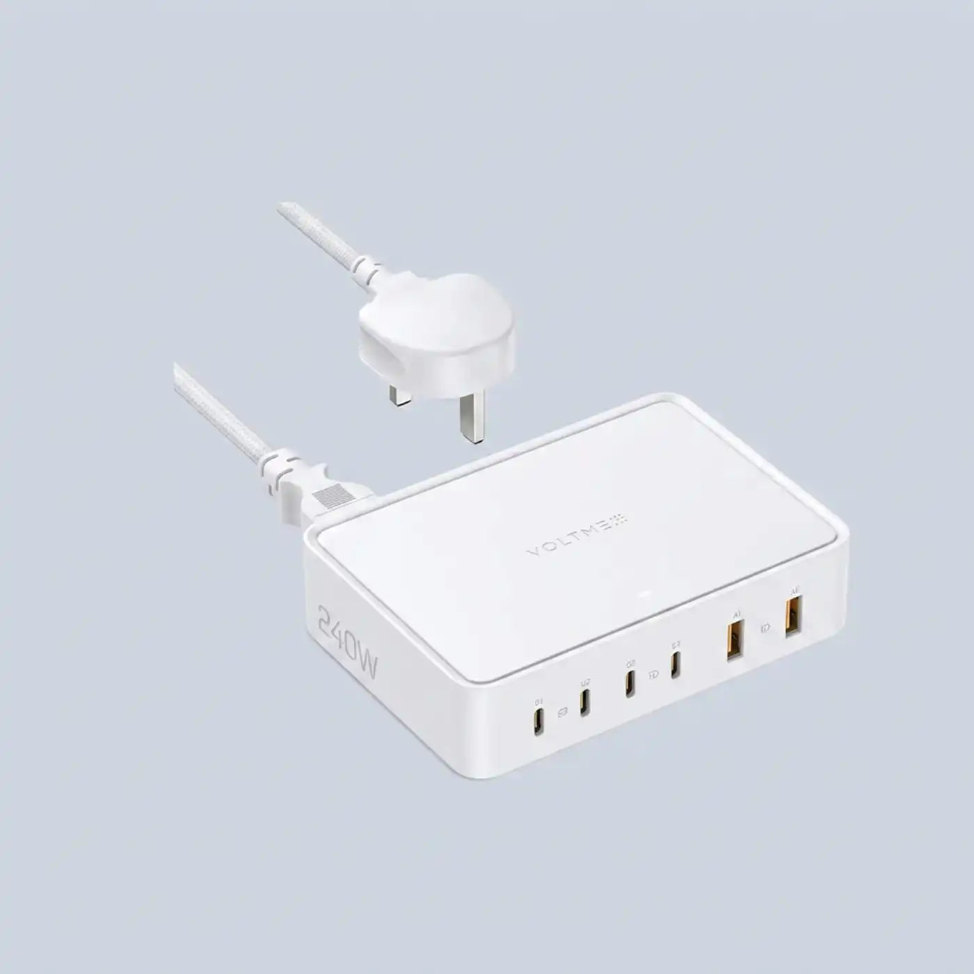 VOLTME Revo 240W 6-Port GaN Desktop Power Station White product photo