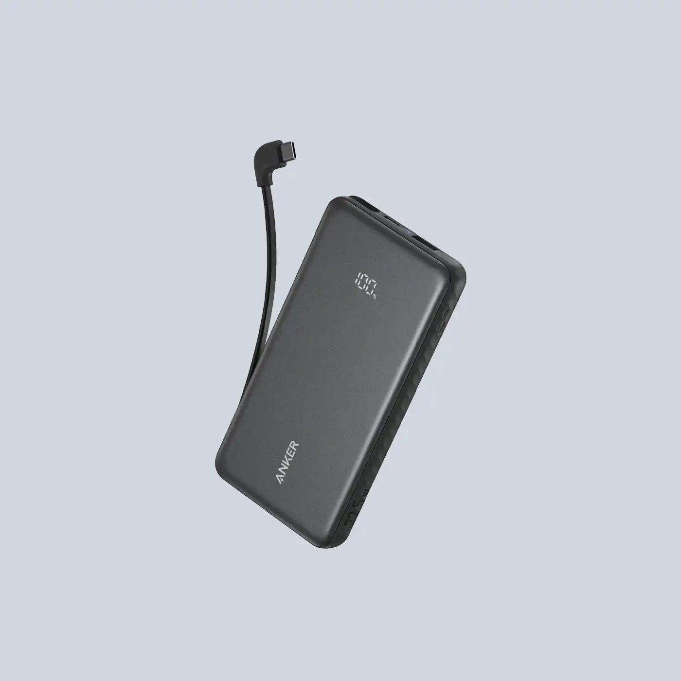 Anker Zolo Power Bank 10000mAh 22 5W Fast Charging Built-In USB-C Cable Black